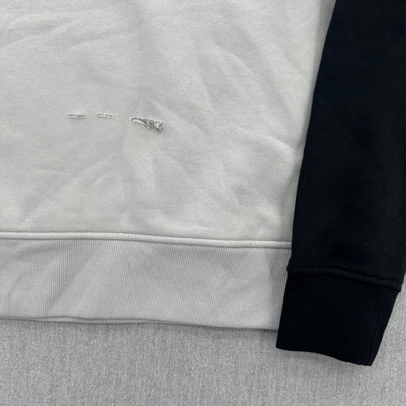 Michael Kors Quarter Zip Mens Large Sweatshirt Black White Colorblock Pullover - Picture 5 of 8